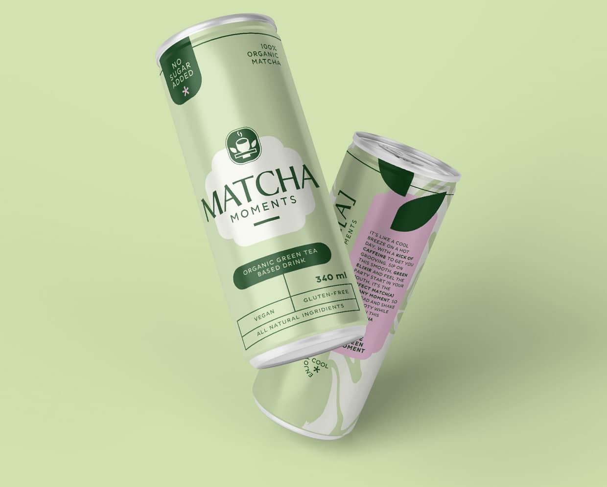 Can Packaging Design for Matcha Moments Drink
